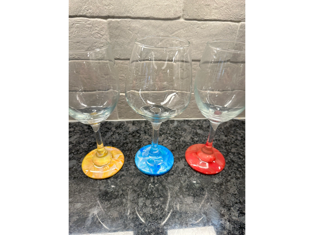 dipped wine glasses