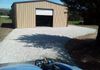 A new flexbase gravel driveway and carport parking for a shop in Bridgeport, Texas
