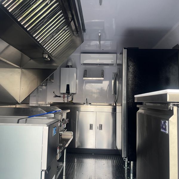 interior view of food truck 