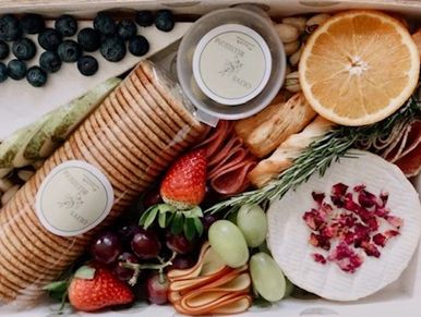 a grazing box for camping picnics