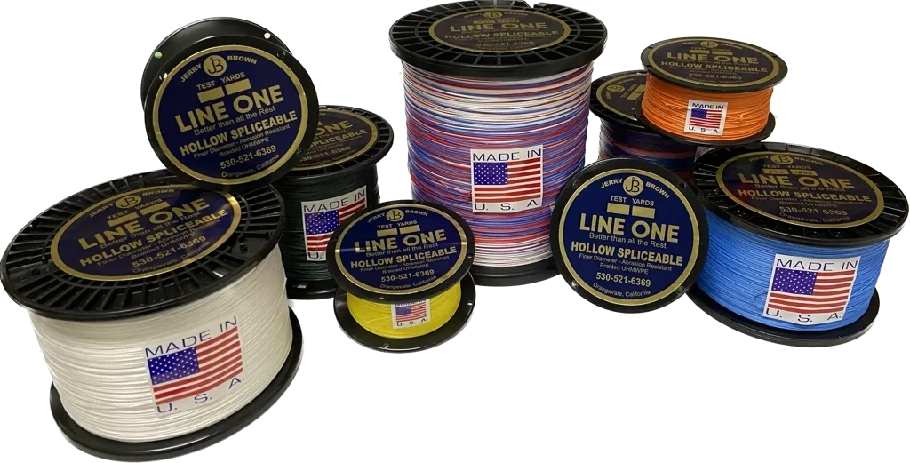 Jery Brown Solid Braided Spectra Fishing Line Made In USA 80lb 150yds