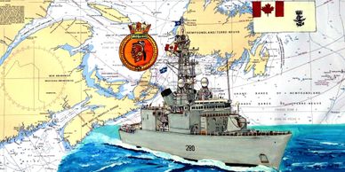 HMCS Iroquois was the lead ship of the Iroquois-class destroyers of the Royal Canadian Navy, also known as the Tribal class or the 280 class.Artist William B. MacGregor Jr