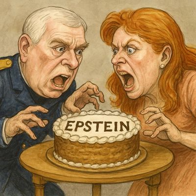 Andrew and Sarah with Epstein