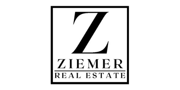 Black and white logo for Ziemer Real Estate.