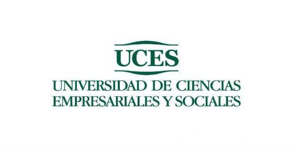 Logo of UCES, Universidad de Ciencias Empresariales y Sociales.