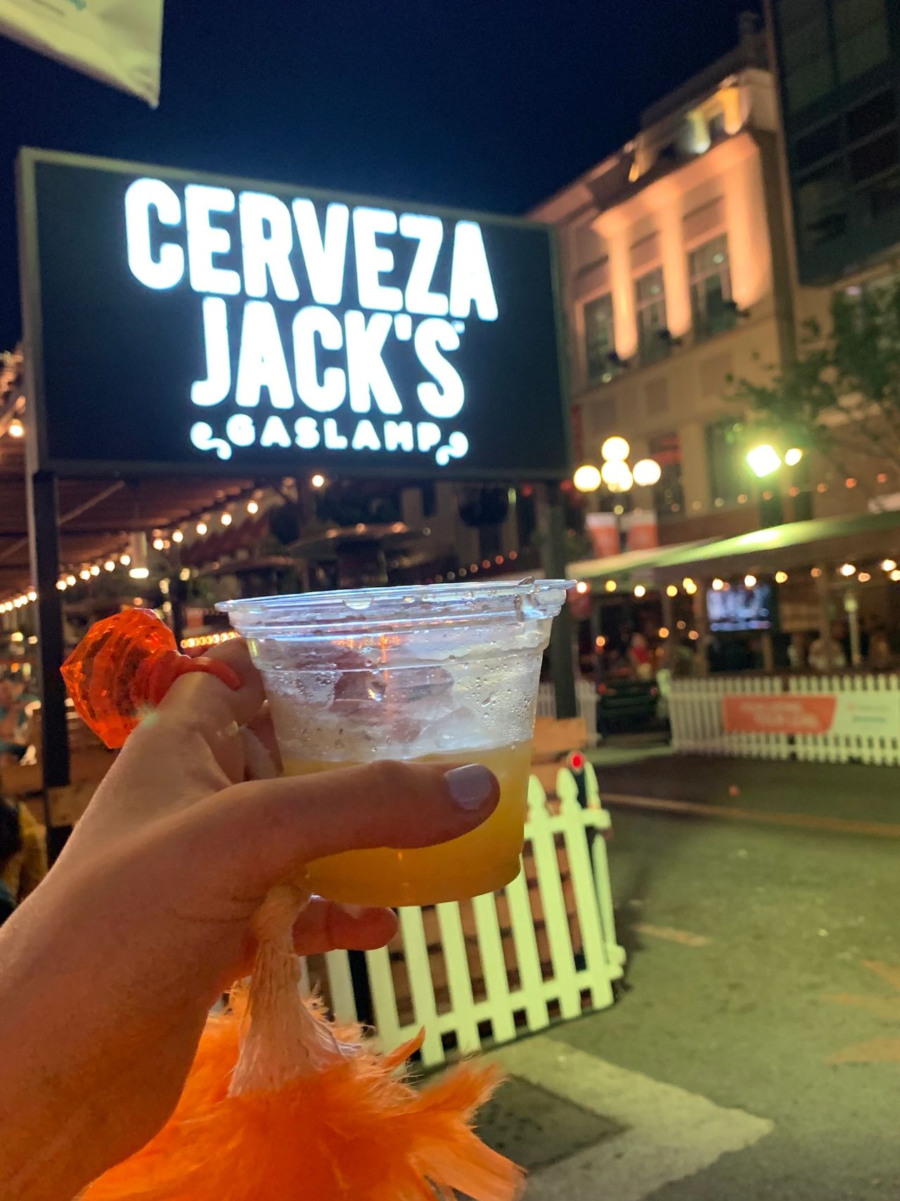 An exterior shot of Cerveza Jack's 