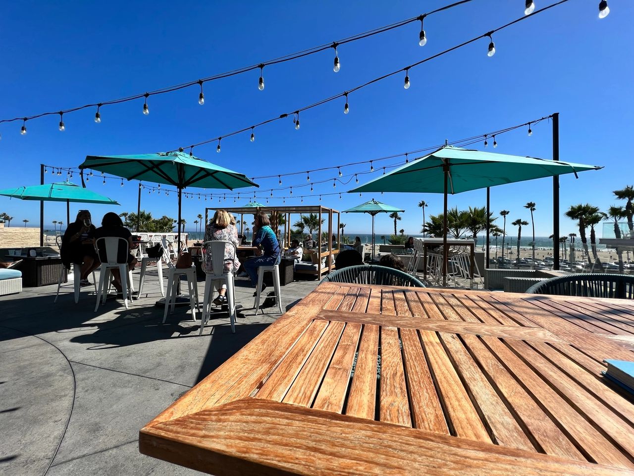 A view of the Pacific Ocean from the rooftop