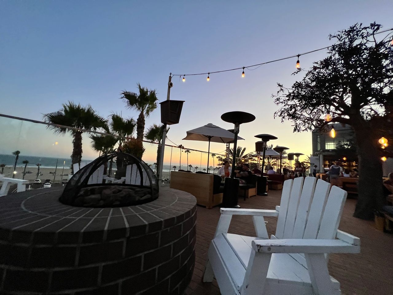 The view of Huntington Beach from the patio
