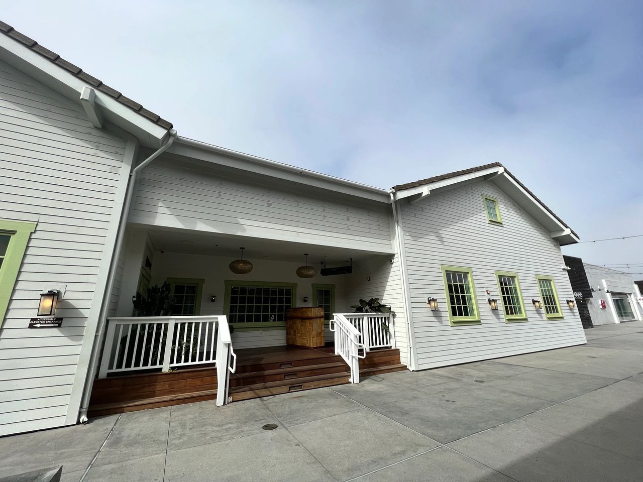 An exterior shot of The Bungalow as seen from Pacific City