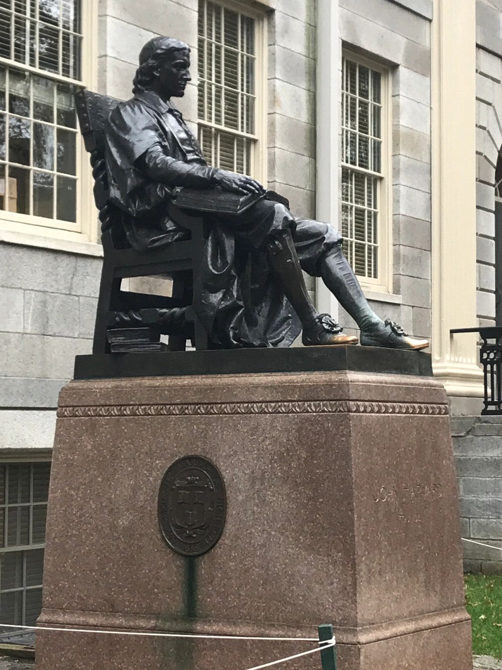 The statue of John Harvard... rub his toe for good luck!