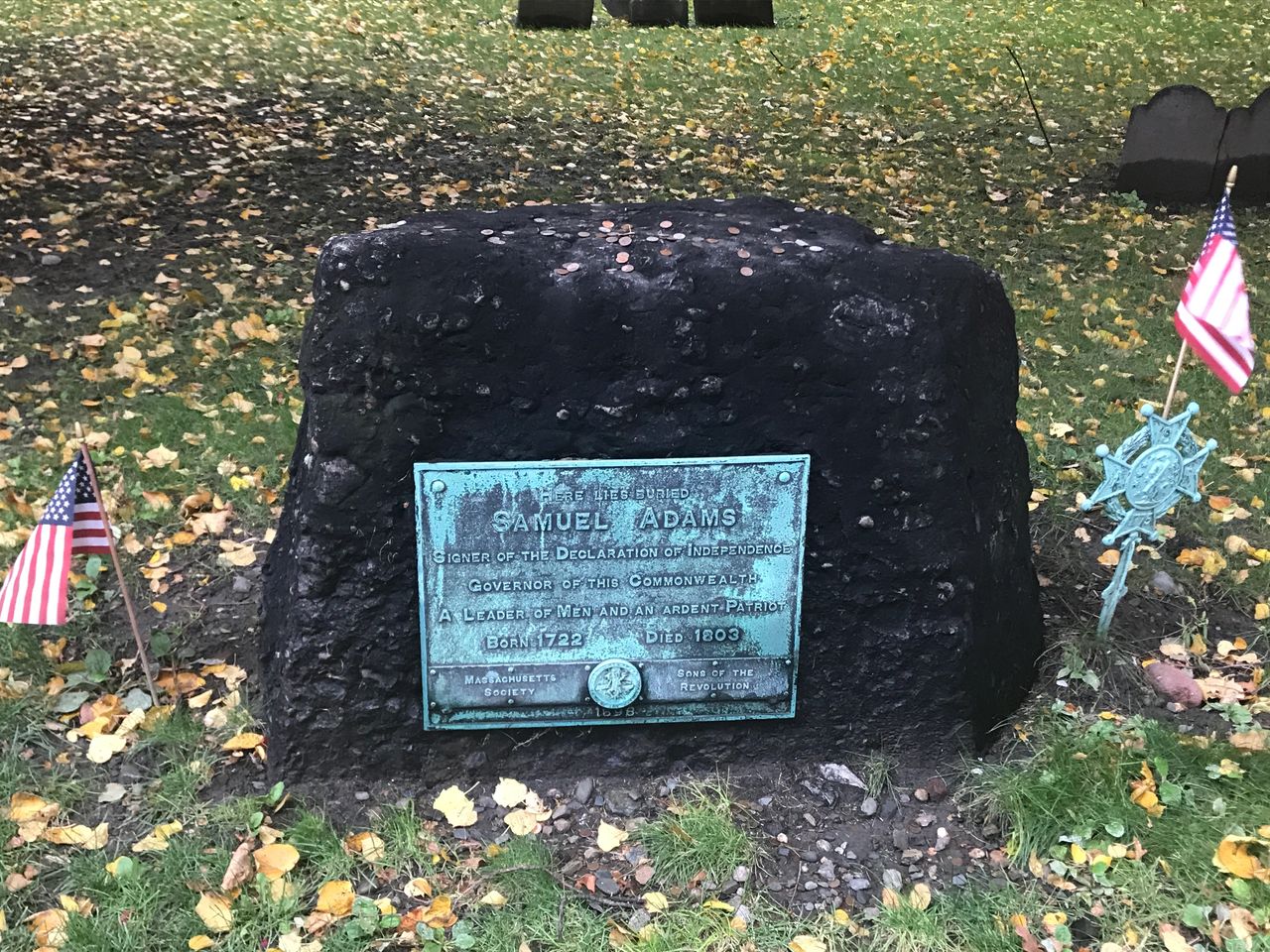 Samuel Adams' headstone