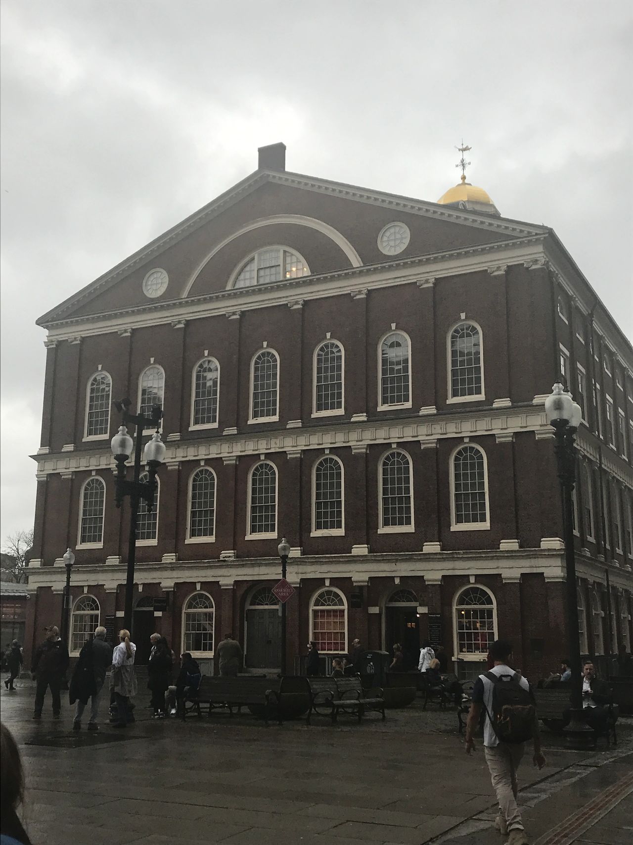 An exterior shot of Faneuil Hall