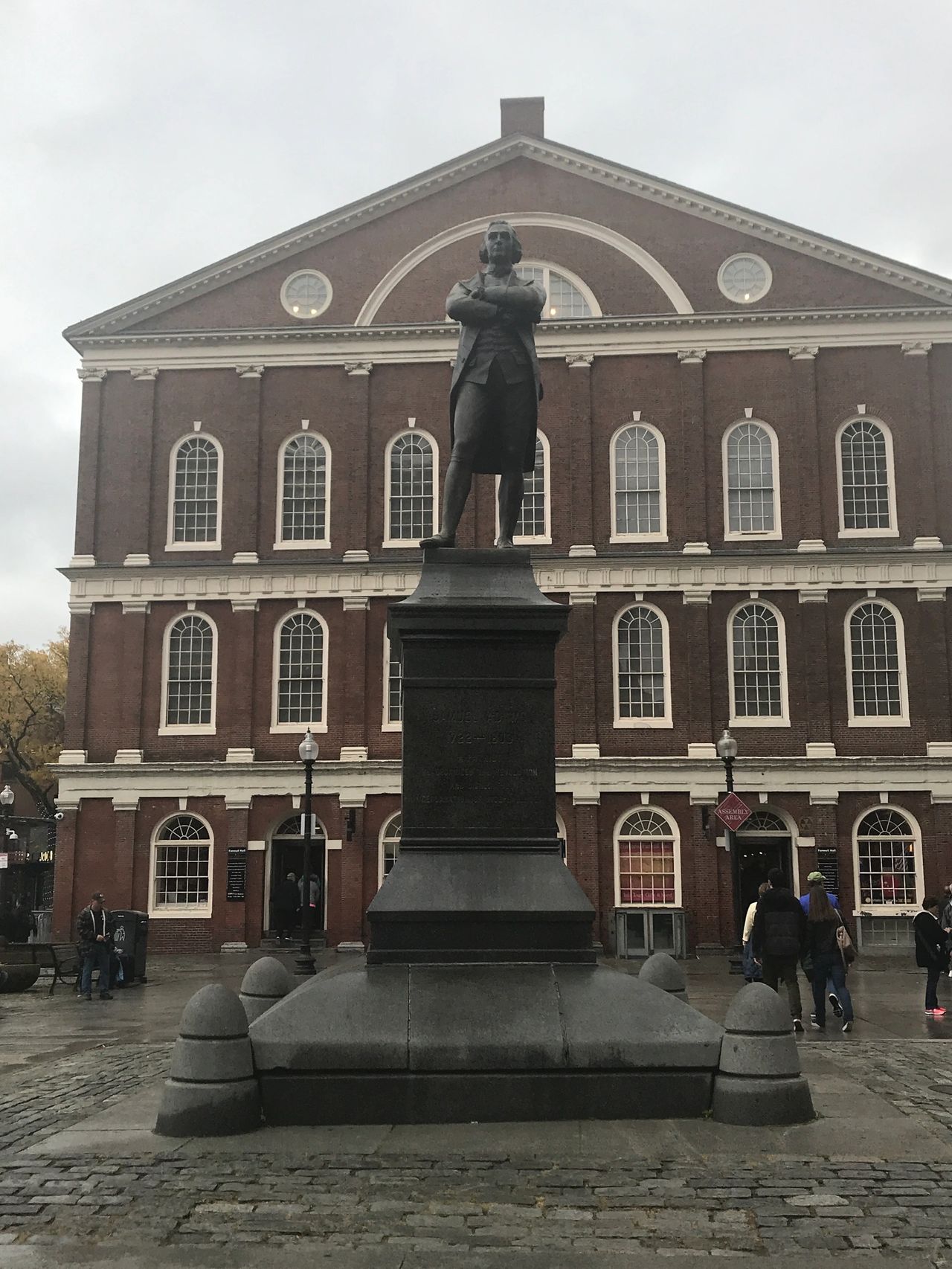 The Samuel Adams Statue Outside of Faneuil Hall