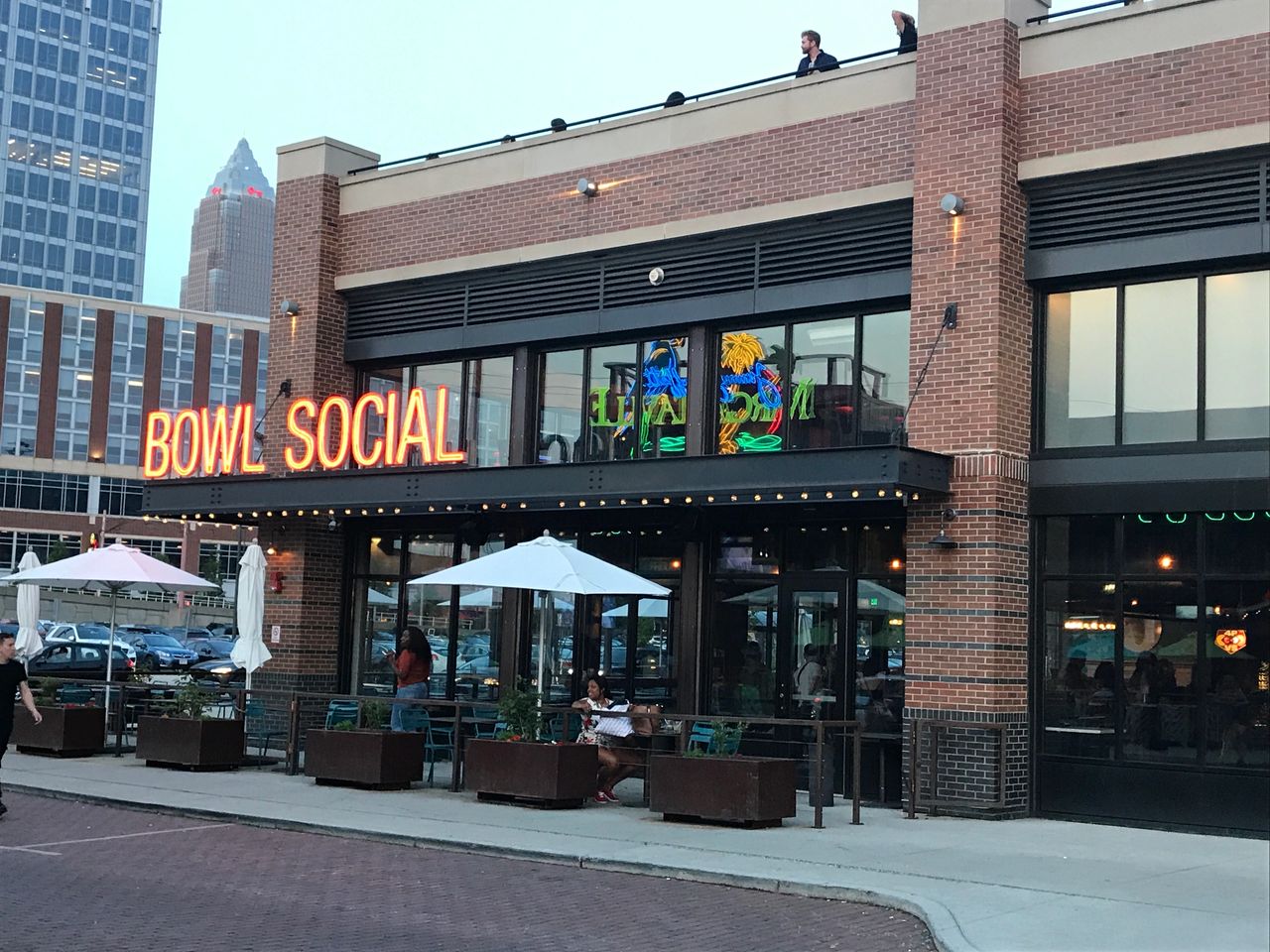The exterior of Punch Bowl Social 
