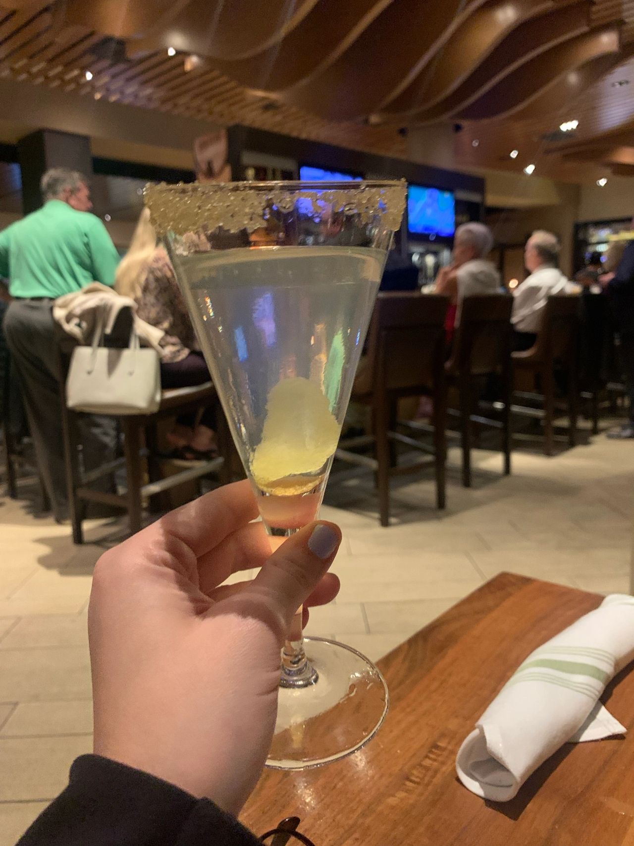 A lemon drop at the Marina Kitchen Bar