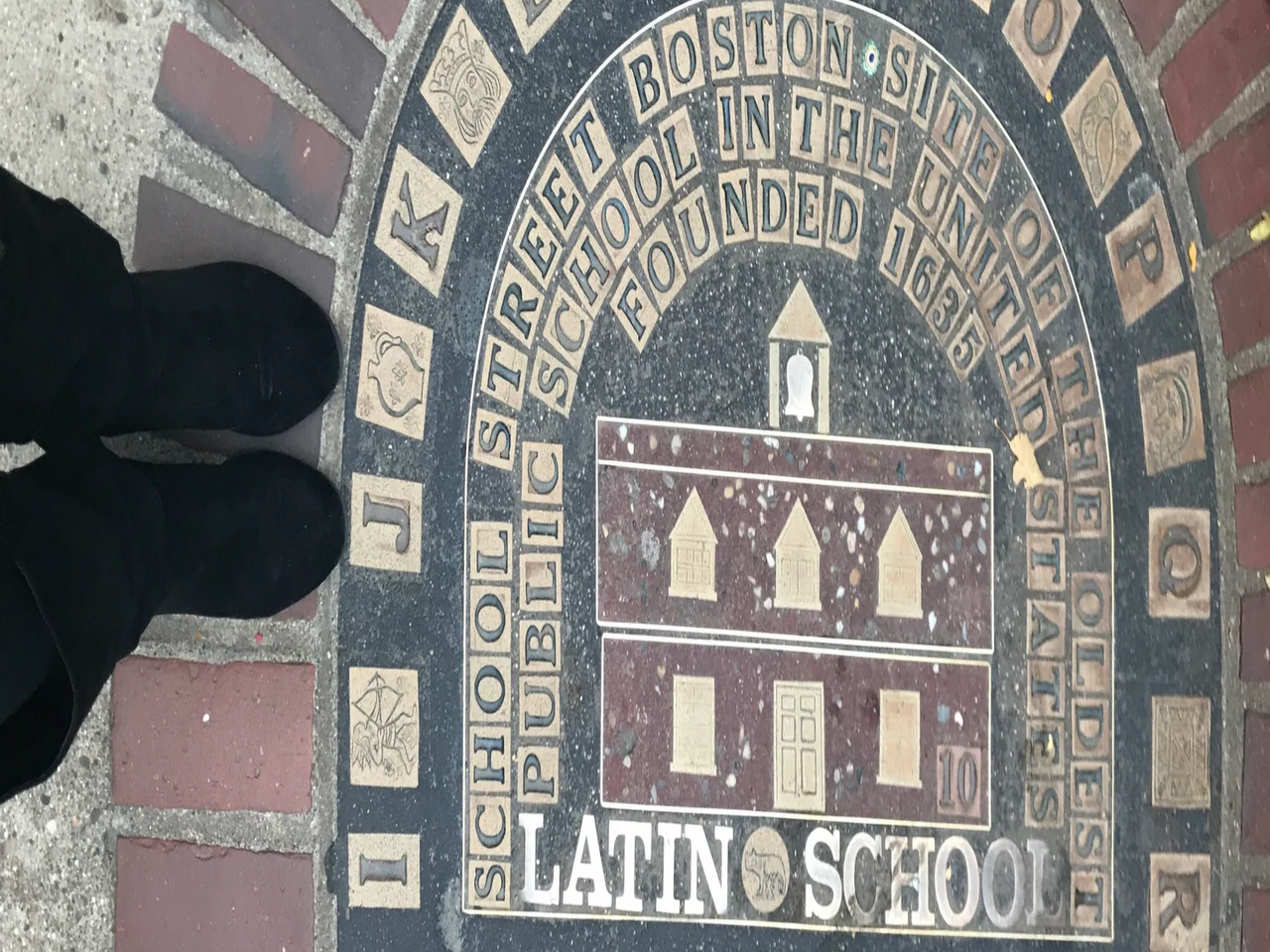 Mosaic Documenting the First Public School in America