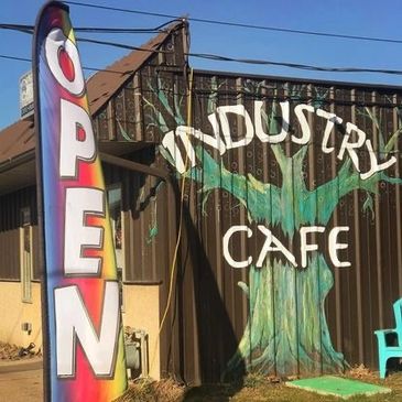 Exterior view of the original Industry Cafe.