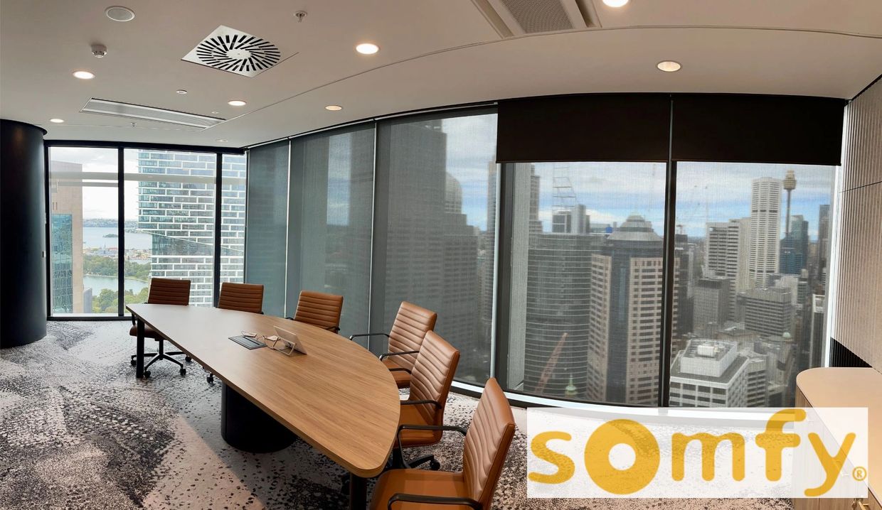 Somfy Motorised Blinds In office