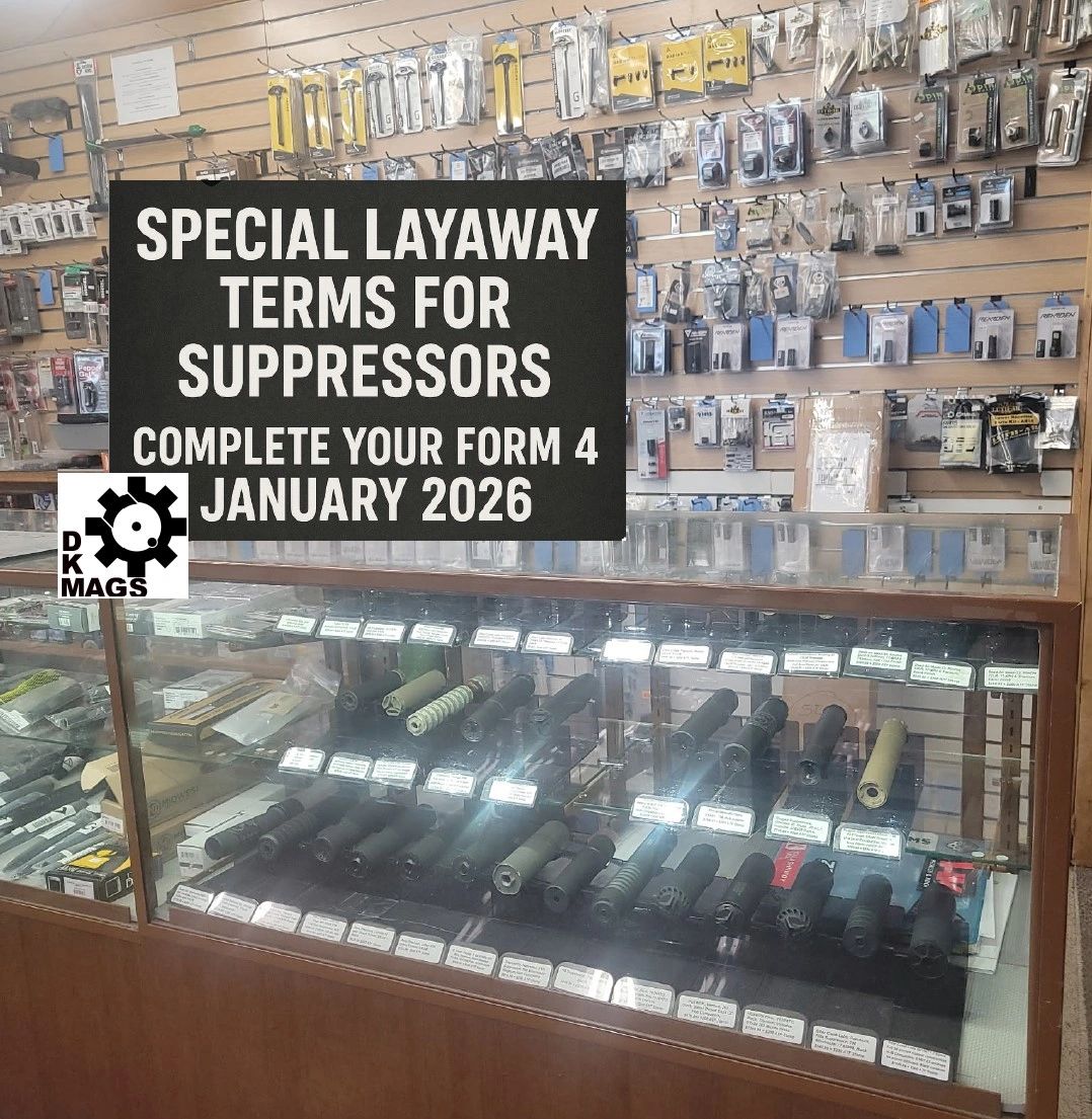 Great selection of supressors at DKMAGS 
Best Selection eforms electronic fingerprints  