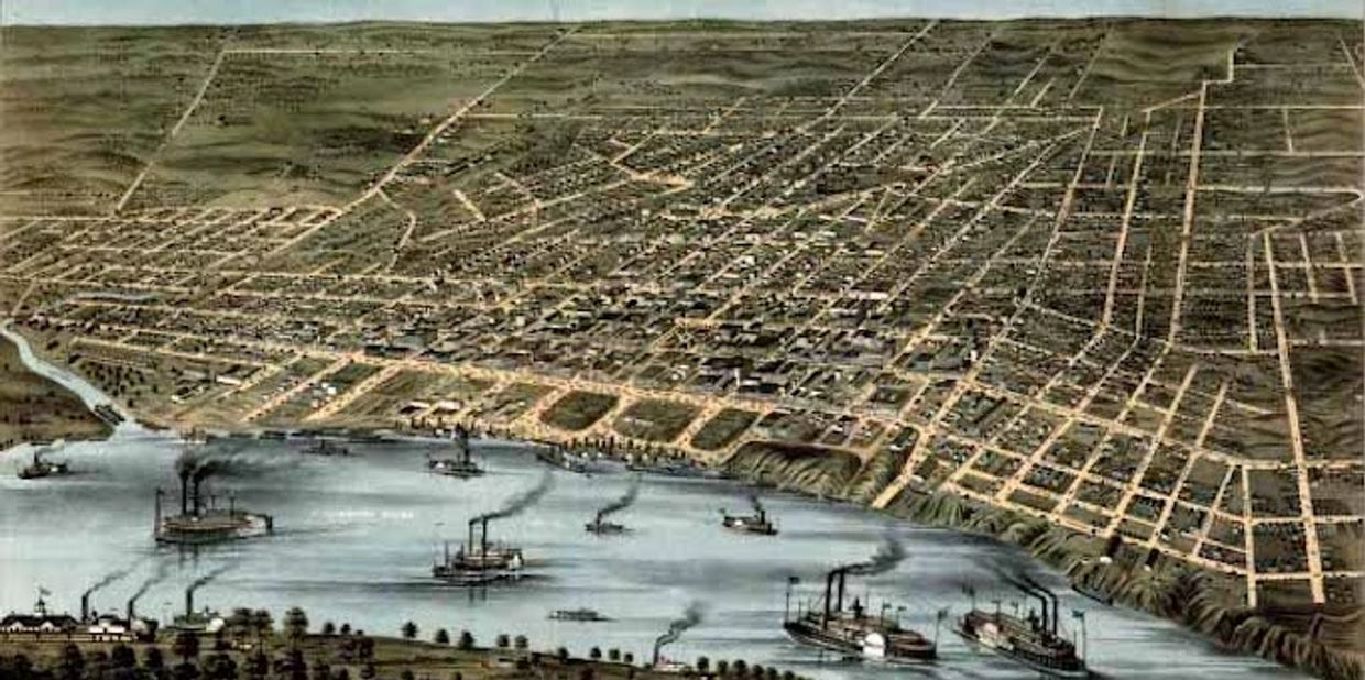 Historic Memphis Tour - The City of Memphis in 1870.