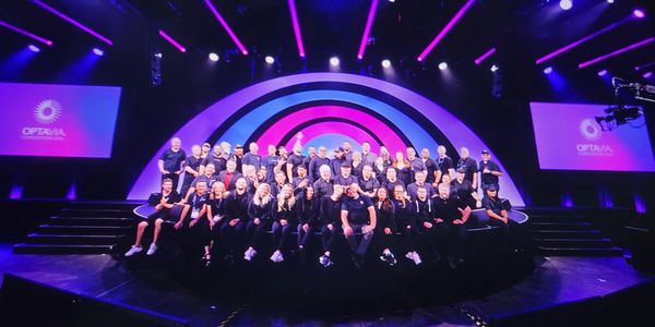 Production Team on stage at Optavia Convention 2023.