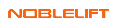 Logo of NobleLift in bold orange and yellow gradient.