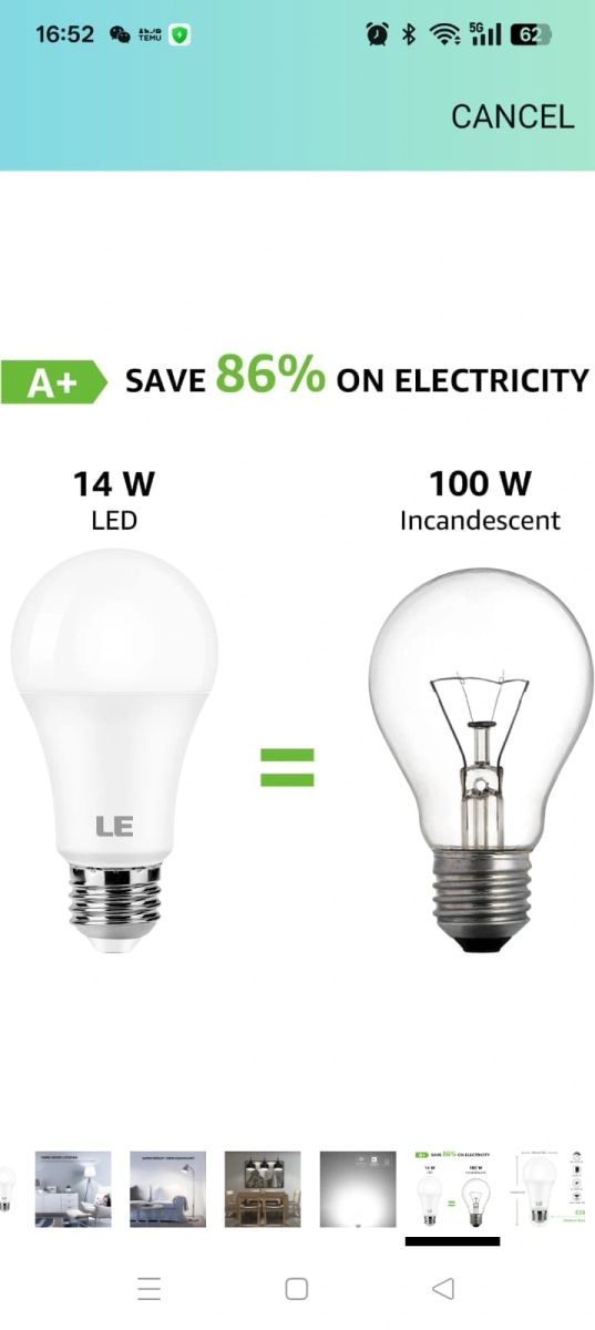 LE LED Light Bulbs 100W Equivalent, A19 E26 Standard Base, 10000 Hour ...