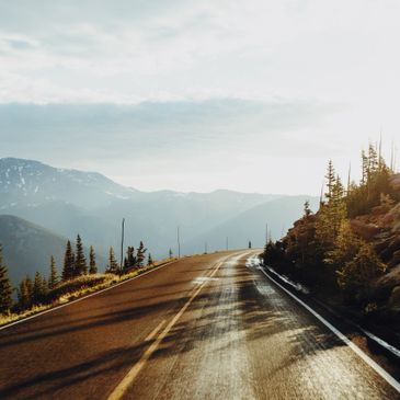 Mountain road somewhere in the country