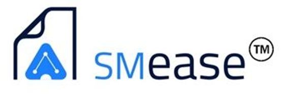 Logo with a blue triangular icon and the text 'SMease' followed by a trademark symbol.