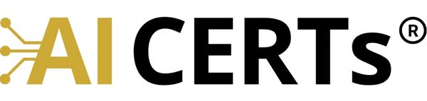 Logo reading 'AI CERTs' with stylized AI in gold and circuit design.