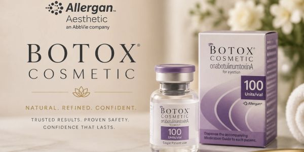 Botox Cosmetic vial and packaging showcasing trusted, refined beauty treatment.
