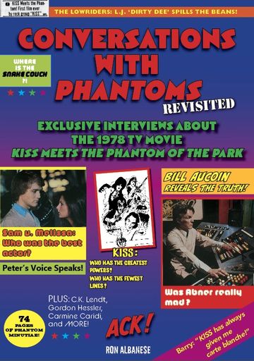 Magazine cover about the 1978 TV movie Kiss Meets the Phantom of the Park with exclusive interviews.