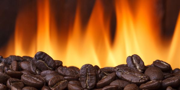 Fire roasted coffee never burned