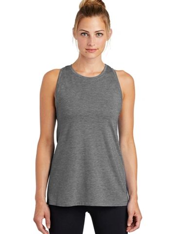 Racerback Athletic Tank Tops heatherblue_Running – bubblelime