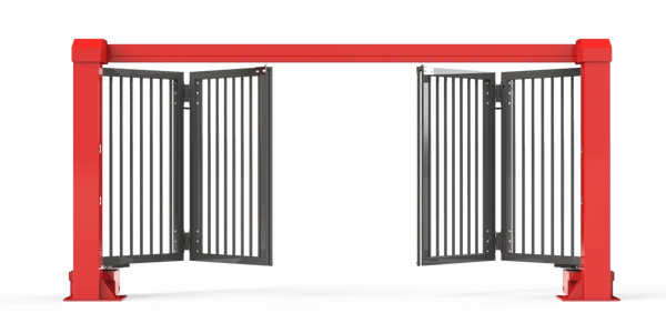 ESD6600 Top Guided Duty Bi-Folding Gates - Electric security gates