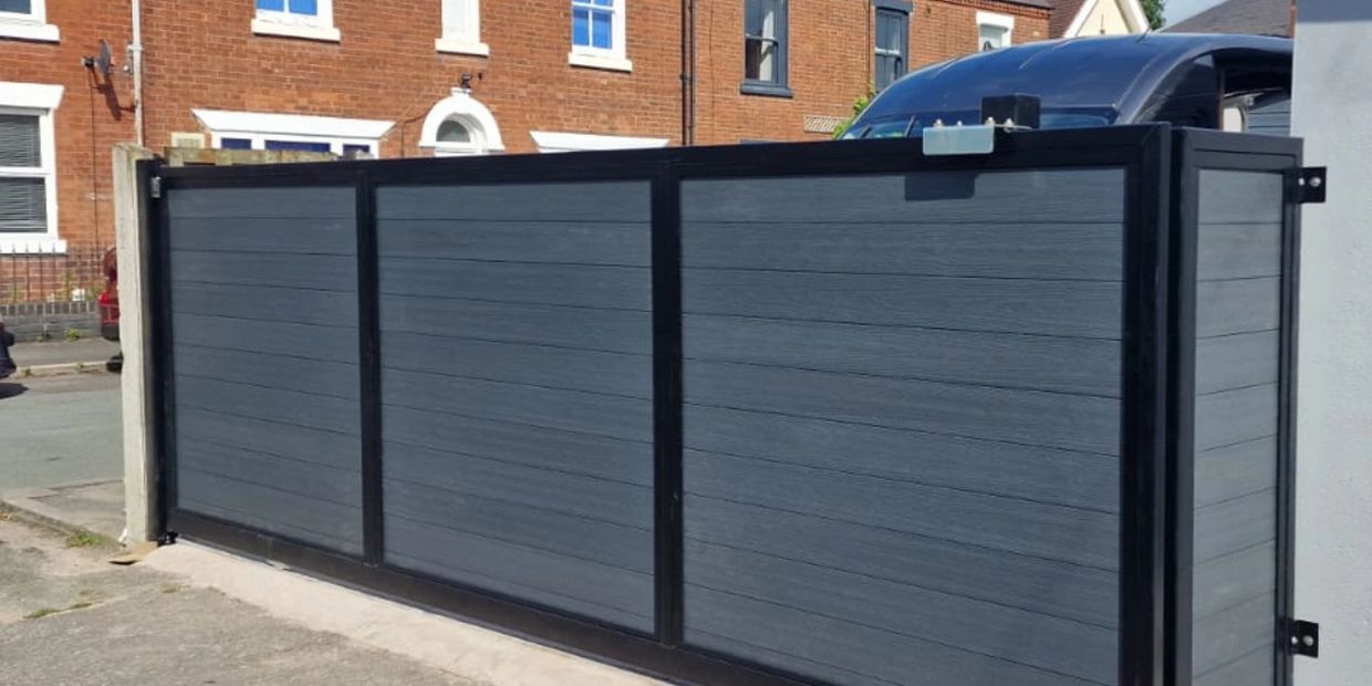 Composite driveway gates, electric gates in Gloucestershire & Bristol