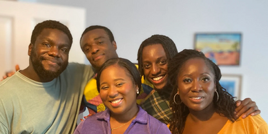 A BTS group shot of the It's a Franco life cast.