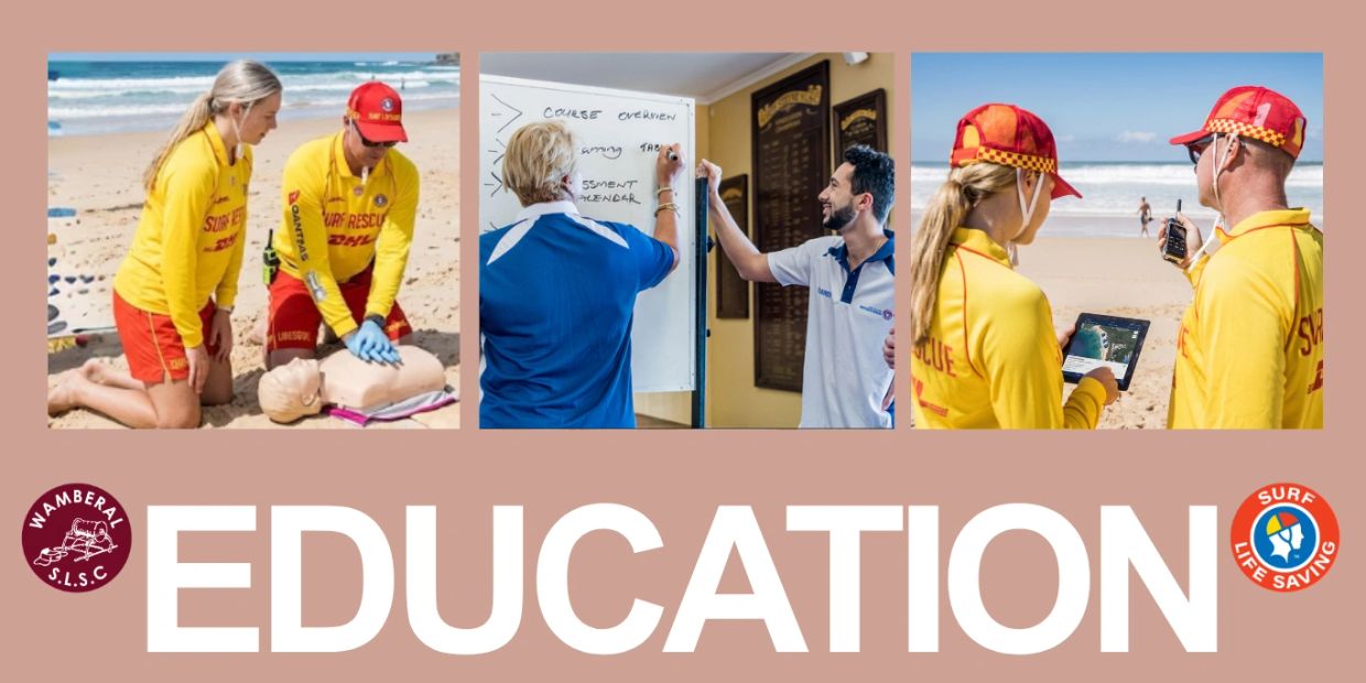 Surf lifesaving education and training activities.