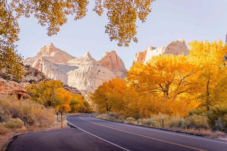 Scenic Fall Drive Along Highway 12 in Capitol Reef National Park Scenic Fall Drive Along Highway 12 in Capitol Reef National Park