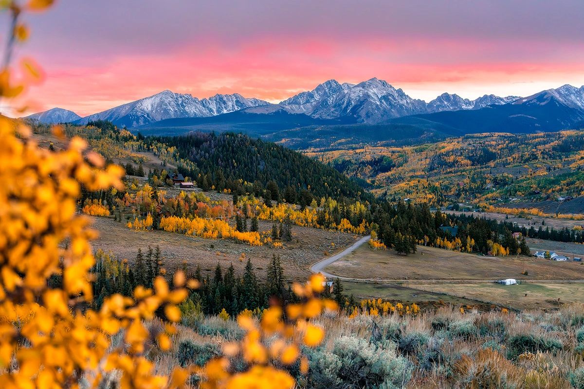 Sunset over the Gore Range outside of Silverthorne, Colorado Sunset over the Gore Range outside of Silverthorne, Colorado