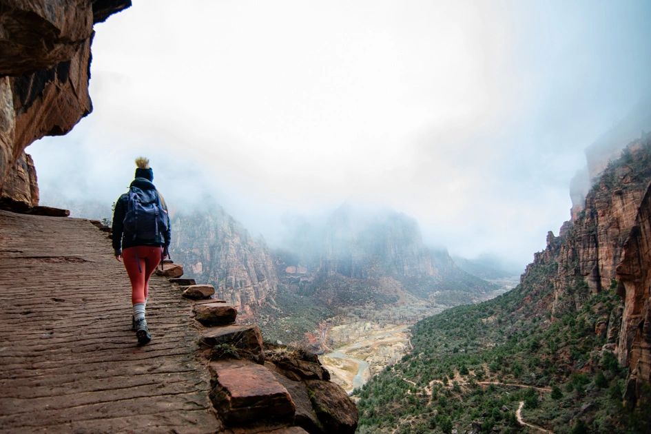 Heading up towards Angels Landing in Zion National Park