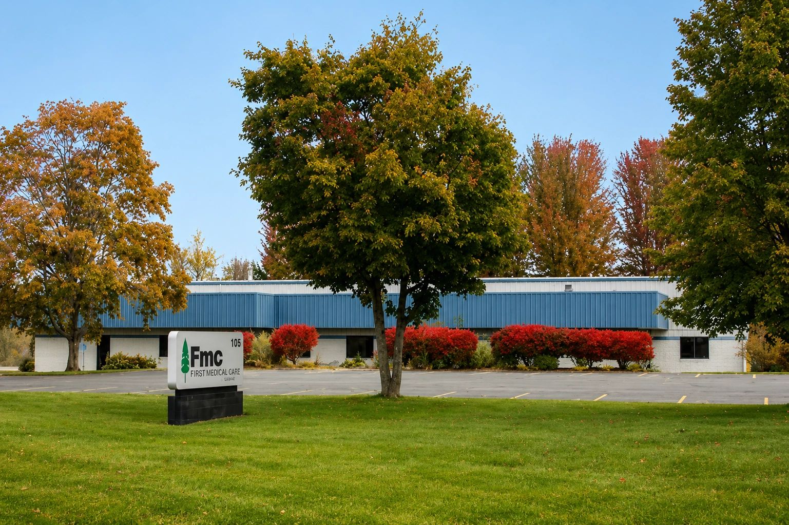 Exterior view of manufacturing building.