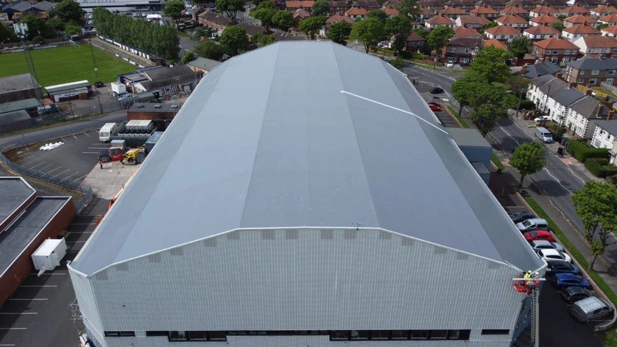 Whtiley Bay Ice Rink Arial Shot