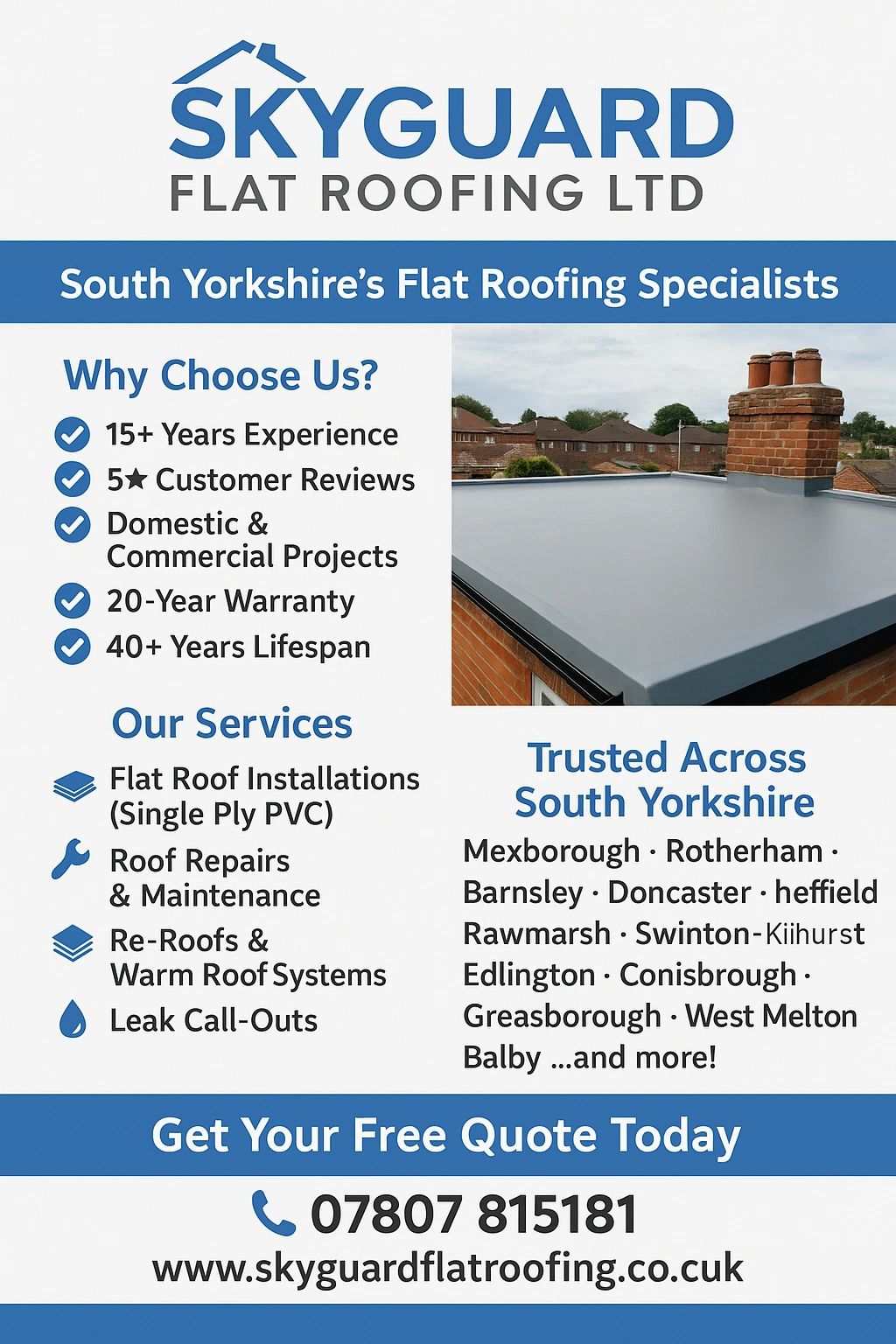 Single Ply Flat Roofing is the Future of Roofing in South Yorks
