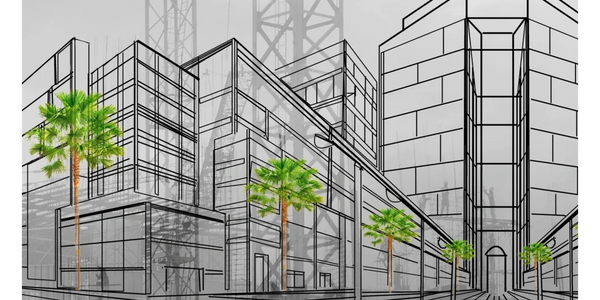 Showing a construction plan. Demonstrating the development based services of a consulting arborist