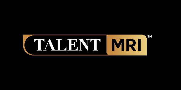 Logo of Talent MRI with black and gold design.
