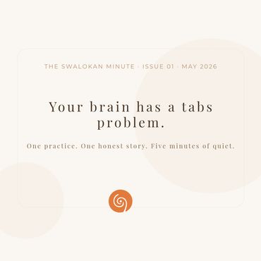 Your brain has a tabs problem.
The Tab Closer: One breath. One line. One fewer thing running in the 