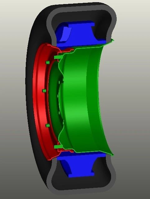 H1 Wheel Assembly Cross Section