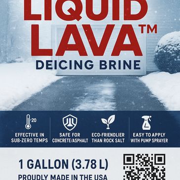 Deicing brine effective in sub-zero temps, eco-friendly, safe for concrete, easy to apply.
