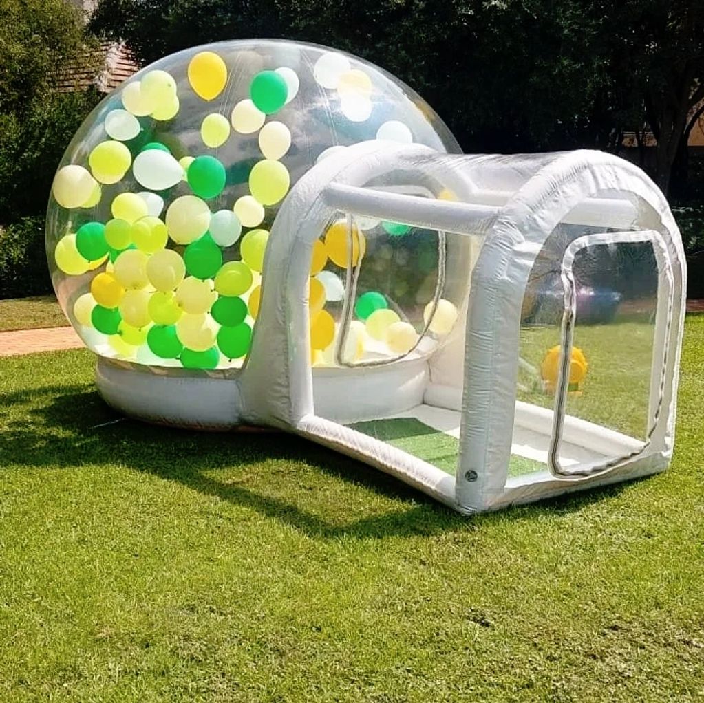 bubble bouncy house transparent dome with balloons